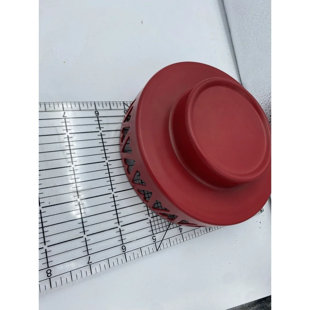 IKEA Red Metal Candle Holder Set Pillar And Votive Hearts Valentine's Day